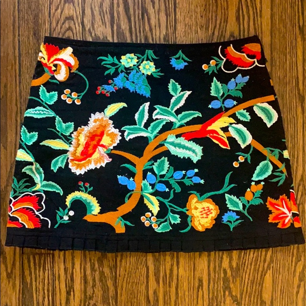Embroidered Mini Skirt